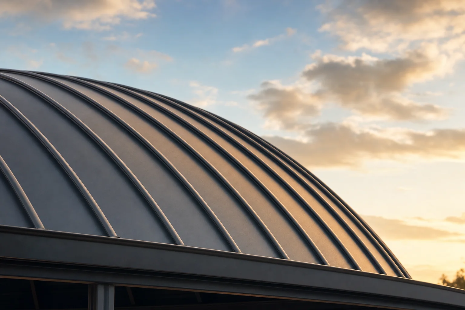 Colorbond dome patio roof blocking afternoon sun at a Perth home