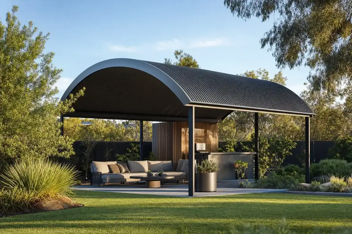 Freestanding & attached domes in Perth — curved Colorbond dome patio
